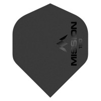 ミッション 150ミクロン ロゴフライト マットブラック Mission150micron logo flight mat Black|フライト（折りたたみタイプ）|ダーツフライト