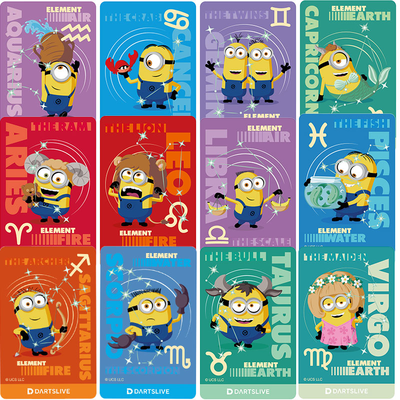 ĥ饤֥ ߥ˥ 12 DARTSLIVE CARD MINION Zodiac signs ५