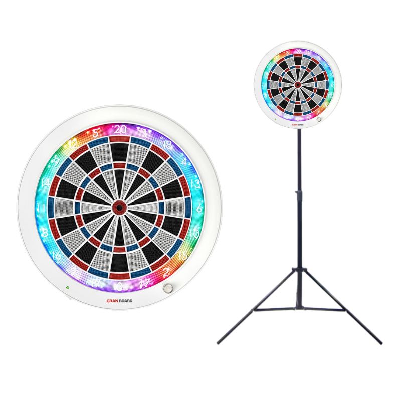 【美品】GRAN BOARD 3s グランボード スタンドセット ホワイト グランボード3Sホワイトエディション＆トライポッドスタンドセット