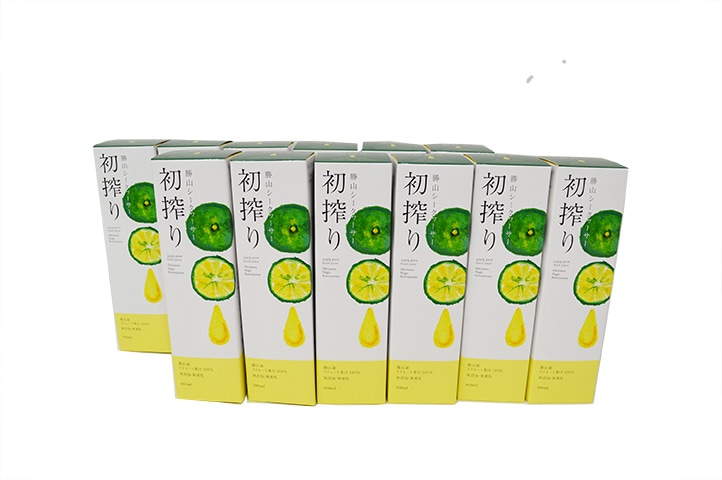 沖縄県シークヮーサー果汁100%農薬不使用 その日一日限りの2022年初搾り(300ml)12本入予約受付 お届けは10/28以降