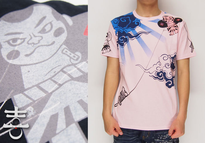 小さいサイズのみ在庫あり】喜人[きじん] ヤッコ凧 和柄Tシャツ/半袖