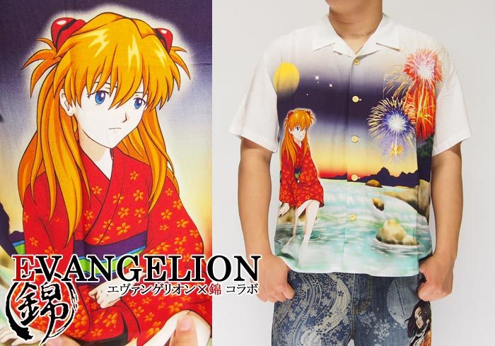 EVANGELION エヴァンゲリオン アロハシャツ 綾波レイ 浴衣 Lサイズ 楽天市場】エヴァンゲリオン[Evangelion] × 錦コラボ レイ 浴衣