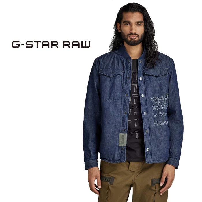 ���ָ������24200�ߤ�10%OFF������[SALE] ���������� ���� G-STAR RAW ���㥱�å� �������� ��� BOMBER COLLAR OVERSHIRT 20966-D013 �ڥ������������鿷����������о�!!��/����̵��