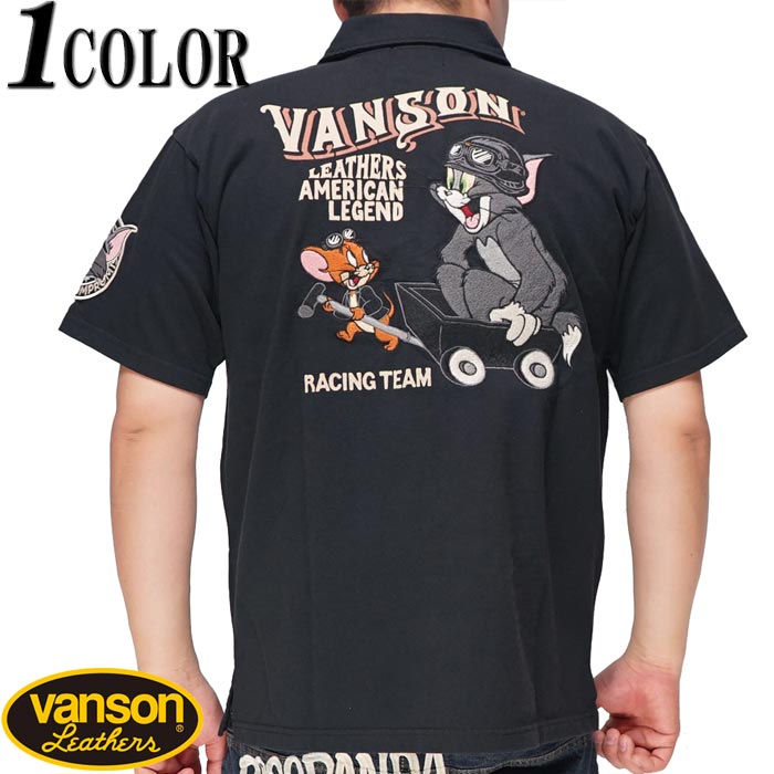 VANSON バンソン トムとジェリー コラボ ポロシャツ 半袖 メンズ TJV 