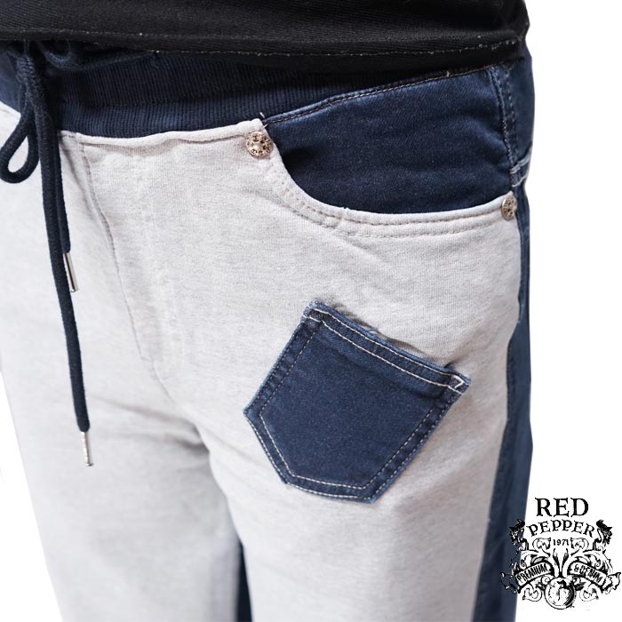 大幅値下げワイドパンツレッドペッパーデニムパンツ24インチ新品同様品です。 RED PEPPER レッドペッパー レディース スウェットワイドパンツ RJ1124