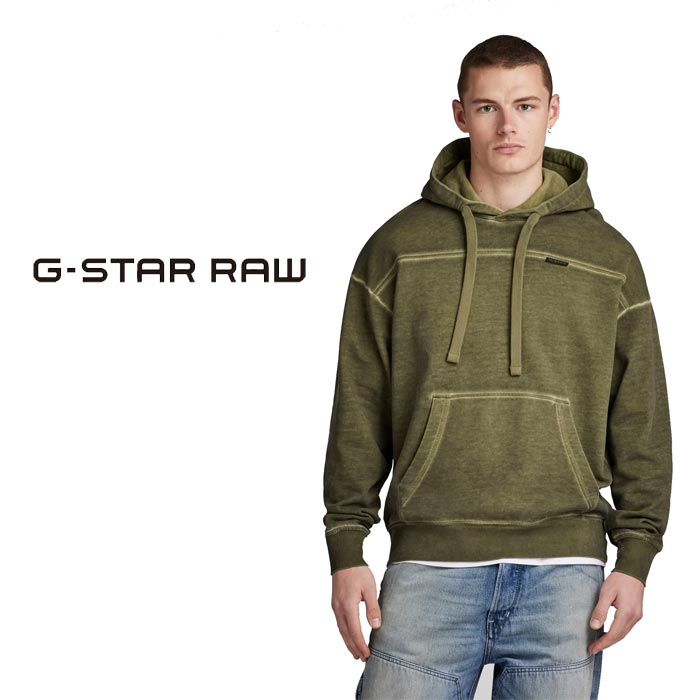���������� ���� G-STAR RAW �ץ� �ѡ����� ��� GARMENT DYED LOOSE HOODIE D24219-D249 ����̵��