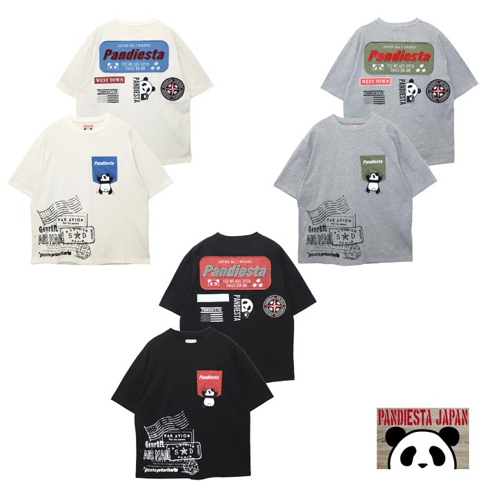 パンディエスタ PANDIESTA Tシャツ 半袖 パンダ メンズ ぶら下がり