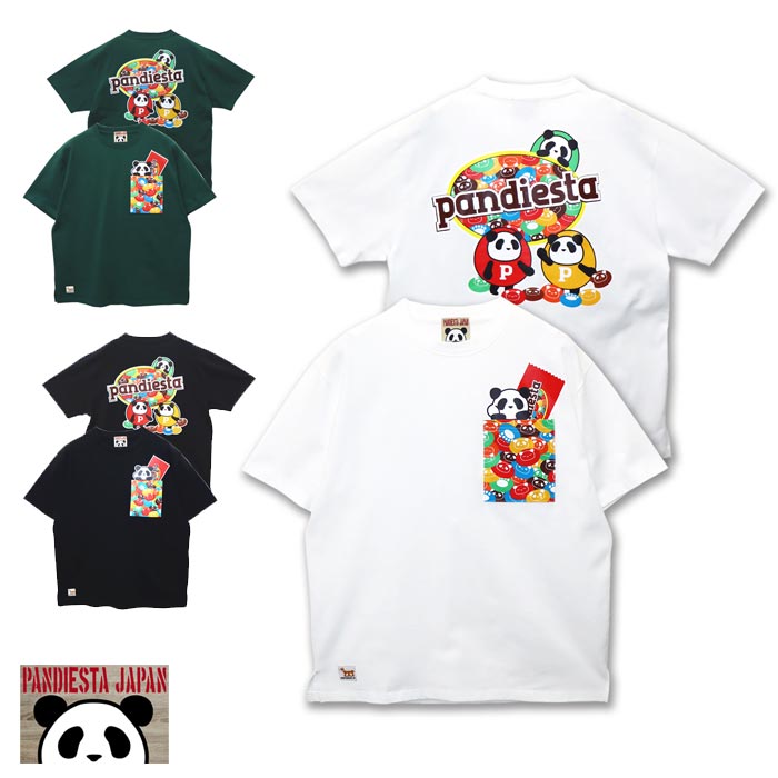 パンディエスタ PANDIESTA Tシャツ 半袖 パンダ メンズ カラフル