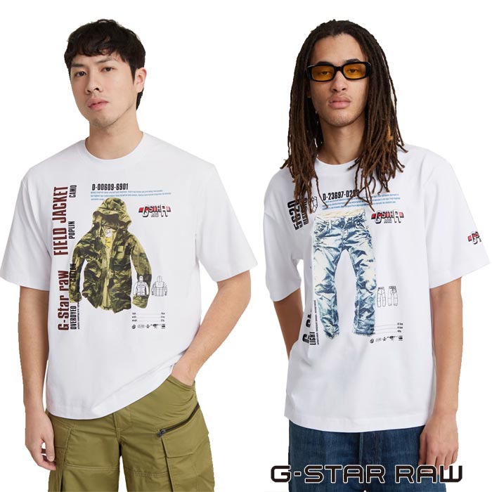   G-STAR RAW T Ⱦµ  MODELKIT PRINT BOXY T-SHIRT D24944-C784 ̵