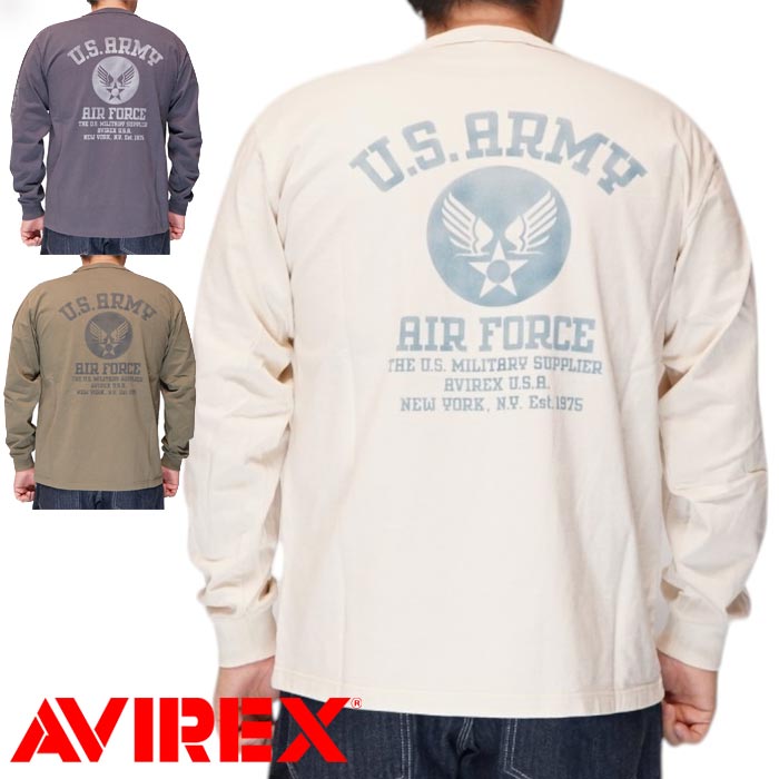 AVIREX アヴィレックス アビレックス 長袖 Tシャツ MIL. STENCIL T-SHIRT USA.A.F ロンT メンズ 783-4230015 送料無料 AVIREX アヴィレックス アビレックス 長袖 Tシャツ MIL. STENCIL T
