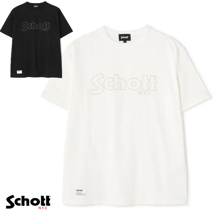 Schott(ショット) Tシャツ 半袖 メンズ ベーシック ロゴ Tee 782