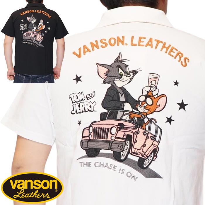 VANSON バンソン トムとジェリー コラボ ポロシャツ 半袖 ロゴ