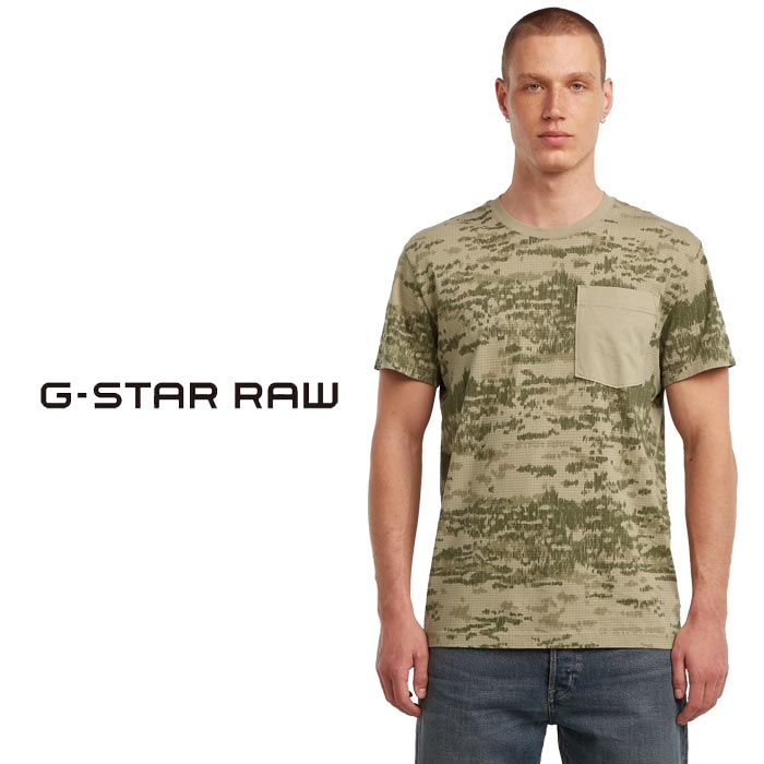 ���������� ���� G-STAR RAW T����� Ⱦµ ���Shadow Woven Camo Pocket T-Shirt  D26048-E041 ����̵��