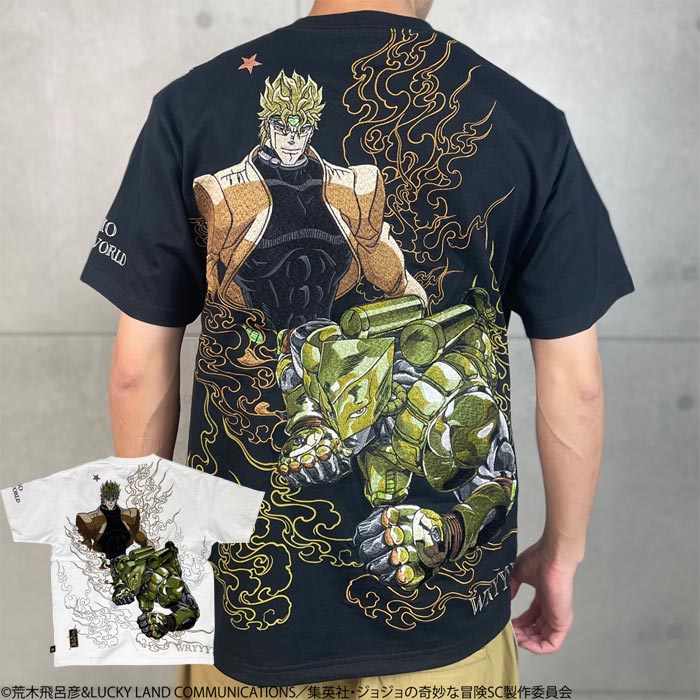 絡繰魂 カラクリダマシイ JOJO コラボ Tシャツ  メンズ ジョジョの奇妙な冒険 DIO スタンド ザ・ワールド 和柄 252005 送料無料 絡繰魂 カラクリダマシイ JOJO コラボ Tシャツ メンズ ジョジョの奇妙