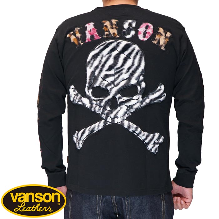 VANSON バンソン ロング Tシャツ メンズ ロンT スカル プレミアム