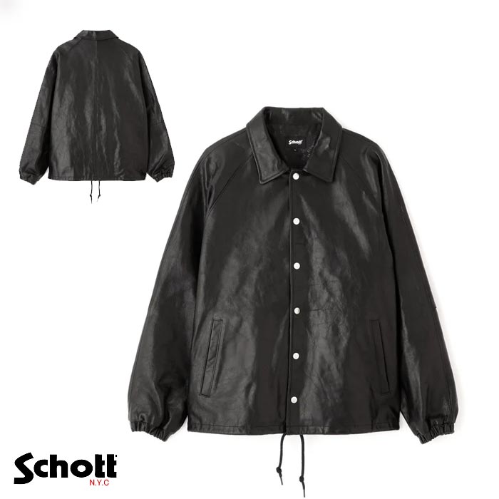 Schott(ショット) レザー ジャケット コーチジャケット アウター メンズ カウレザー 革ジャン ライダース 782-5950054 送料無料 Schott(ショット) レザー ジャケット コーチジャケット アウター