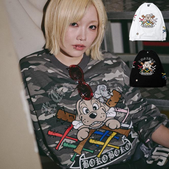 GALFY 163015 釘バットHERTSロンTeeの着用画像