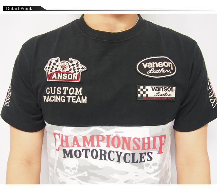 ���ָ������8690�ߤ�30%OFF������[SALE] VANSON[�Х󥽥�] �ӥå������� �졼���� �ɽ� T�����/Ⱦµ/NVST-903/����̵��