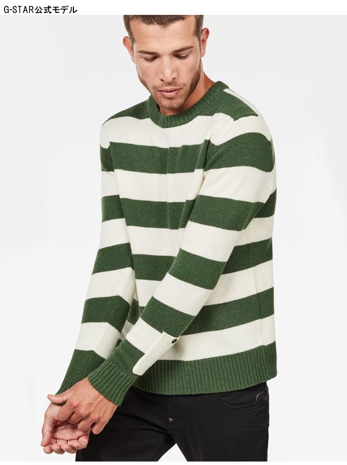 ��󥵥����Τ����15400�ߤ�60%OFF������[SALE] G-STAR RAW[��������������] Doolin Stripe Knit �˥åȥ�������/D10771-A758/����̵��