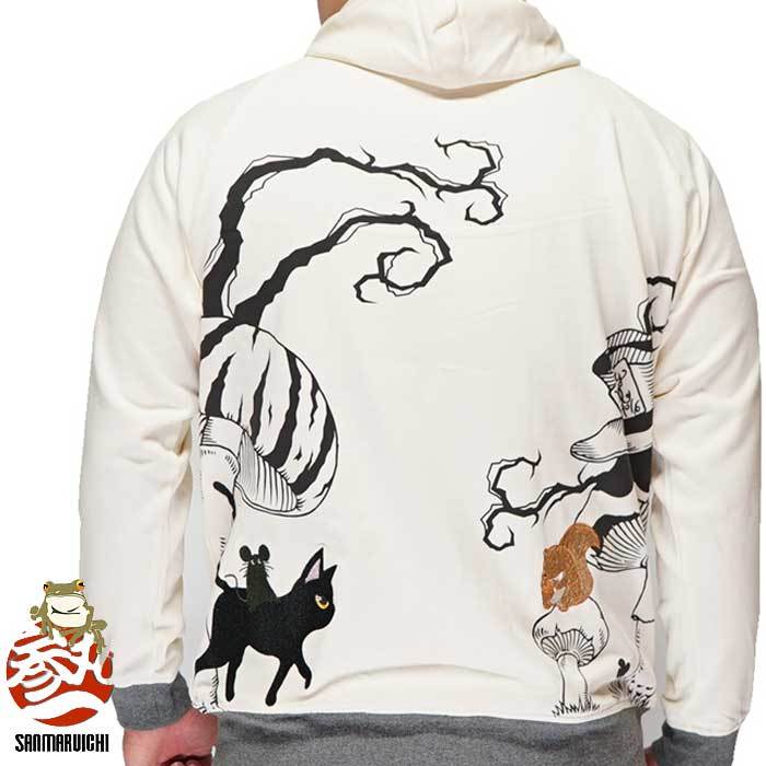 Lin 和柄 長袖 メンズ パーカー 黒猫のlamyとネズミのearl ラミ アール 参丸一 サンマルイチ Alp 送料無料 参丸一の兄弟 ブランドから新作和柄パーカーが登場 すべての商品 和柄 カジュアル ジーンズプラザ摩耶葛西店