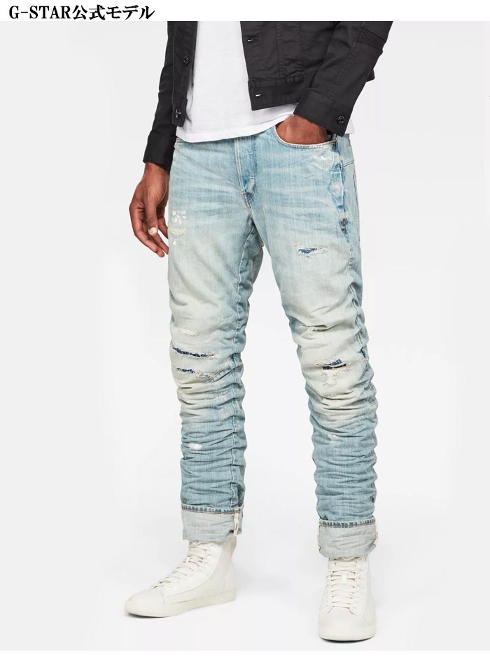 G-STAR RAW[��������������] Staq 3D Straight Tapered Jeans ������/�ǥ˥�/D02036-8595/����̵���ڥ������������鿷����󥺤��о�!!��