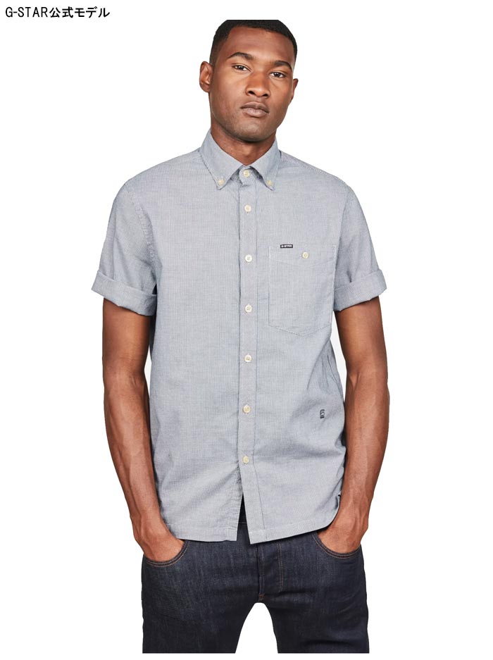 �ھ������������Τߺ߸ˤ����G-STAR RAW[��������������] Core Button Down 1 Pocket Straight Ⱦµ�����/D13591-A957/����̵��