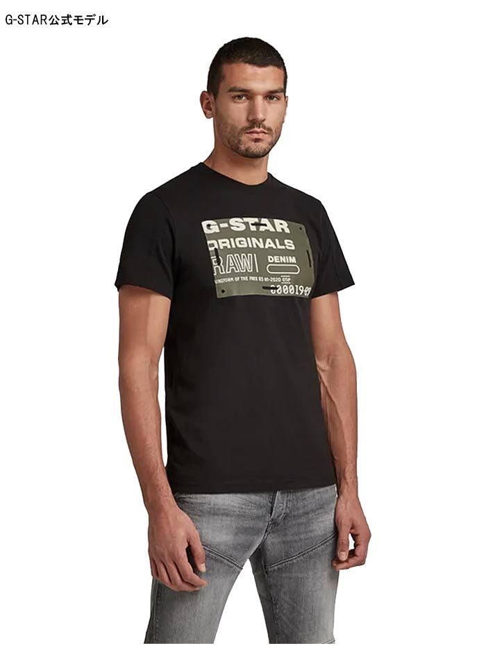 ���ָ������6600�ߤ�10%OFF������[SALE] ���������� ���� G-STAR RAW T����� Ⱦµ ��� FLOCK BADGE GRAPHIC T-Shirt D19224-C336 �ڥ������������鿷��T����Ĥ��о�!!��/����̵��