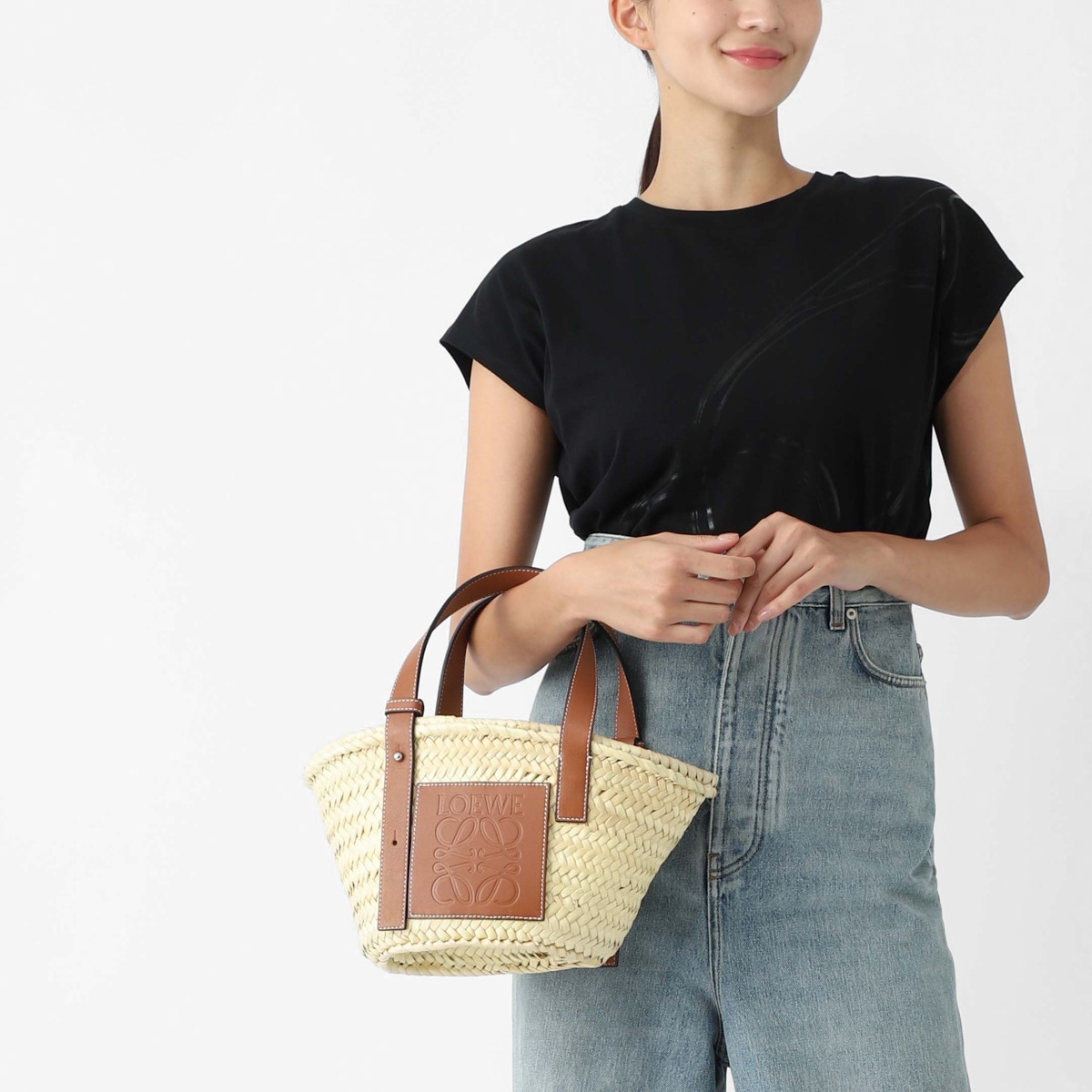 LOEWE ロエベ バスケットバッグ/トートバッグ/CESTA DE PALMA RAFFIA 