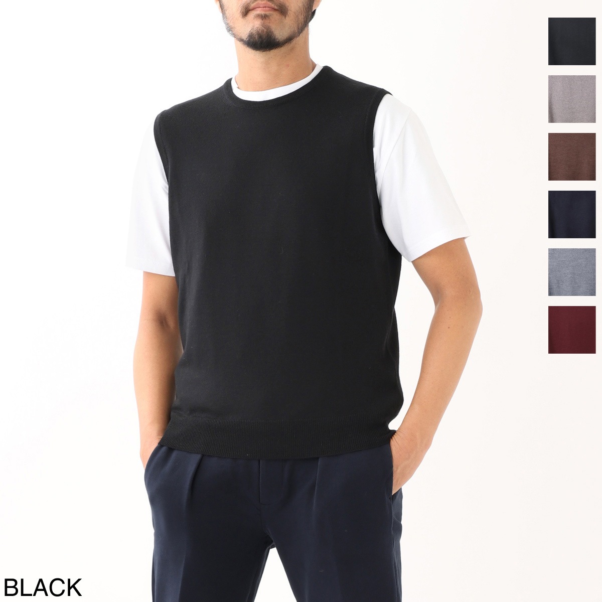 【アウトレット】Gran Sasso グランサッソ ニットベスト【大きいサイズあり】 メンズ