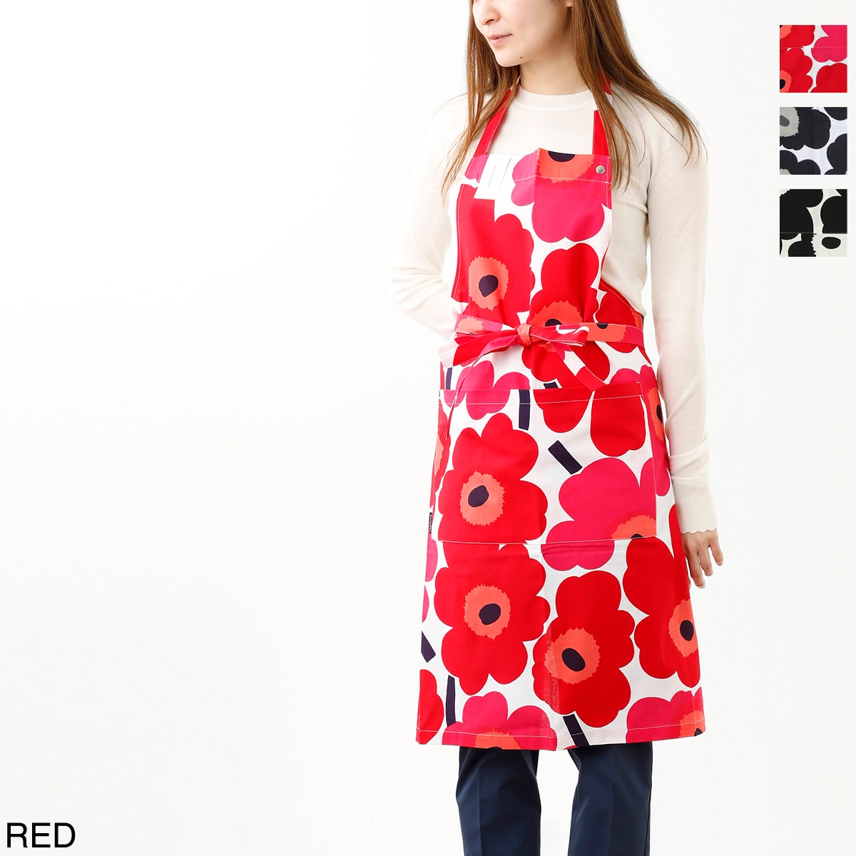 『ネコポス対応(2点まで)』marimekko マリメッコ エプロン/PIENI UNIKKO
