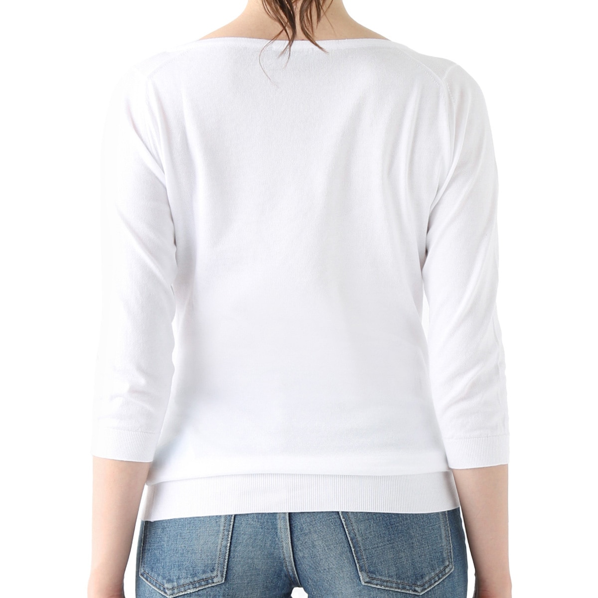 【アウトレット】JOHN SMEDLEY ジョンスメドレー ボートネック 7分袖ニット/CASSANDRA シーアイランドコットン 30ゲージ SLIM FIT レディース