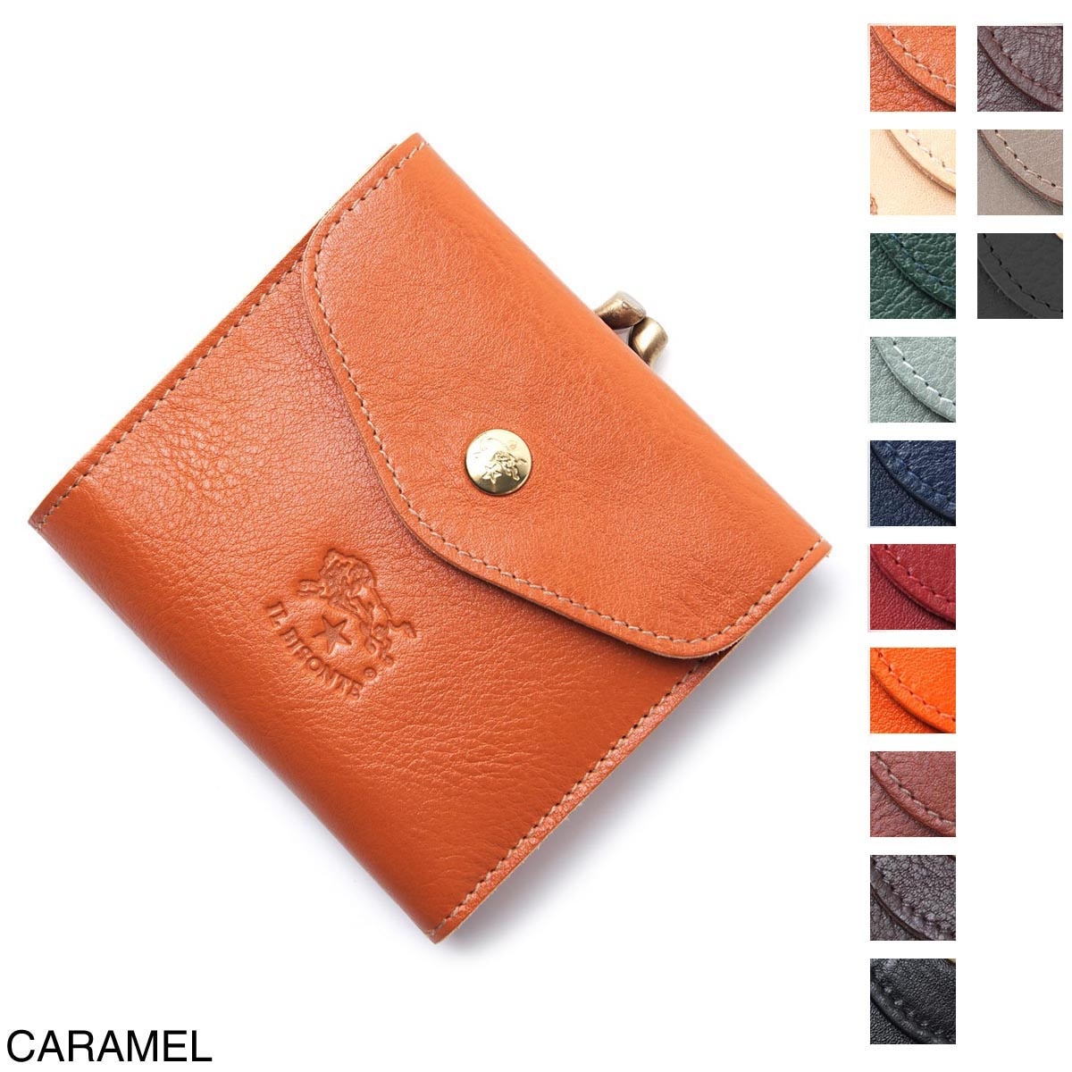 IL BISONTE イルビゾンテ 2つ折り財布 小銭入れ付き レディース