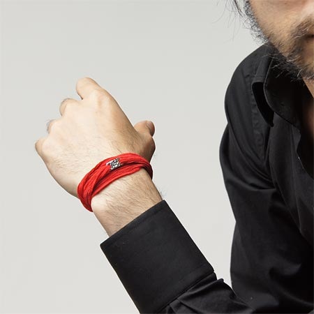 GARDEL ガーデル シルクリボンIDブレスレット【返品交換不可】