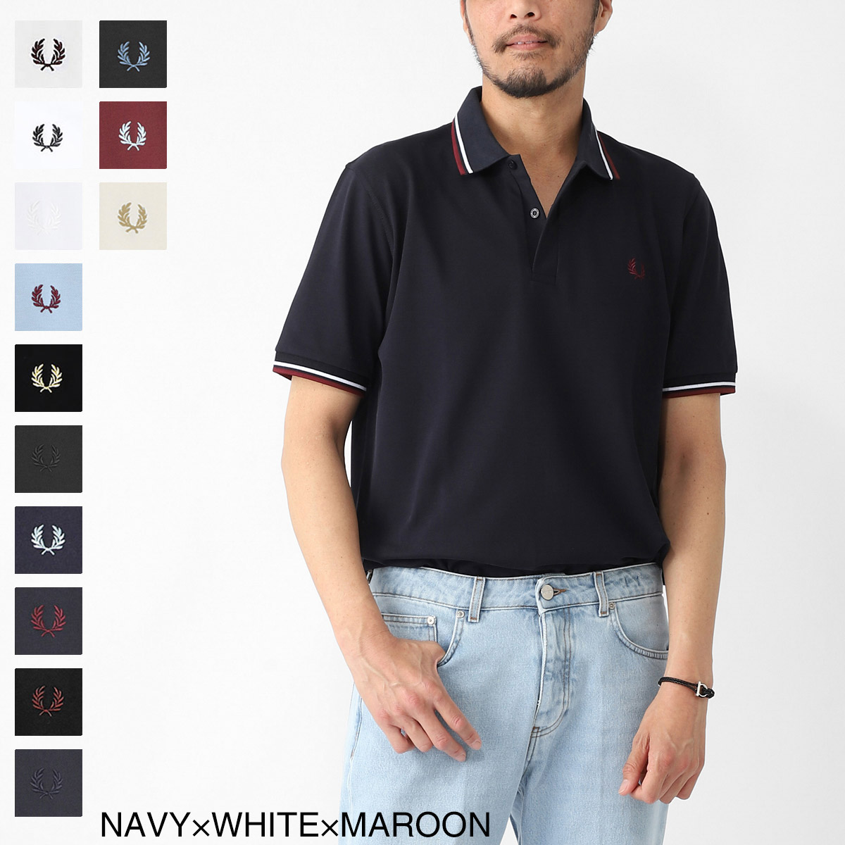 FRED PERRY フレッドペリー ポロシャツ/M12【大きいサイズあり