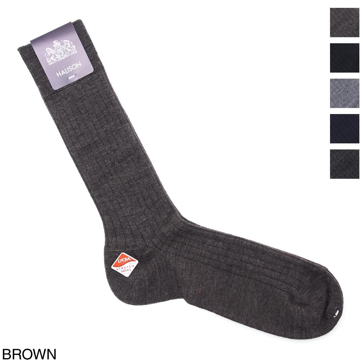 『ネコポス対応(3点まで)』HALISON ハリソン 靴下/ソックス/NZメリノ ライクラ ビジカジソックス 無地(Ｍ) メンズ
