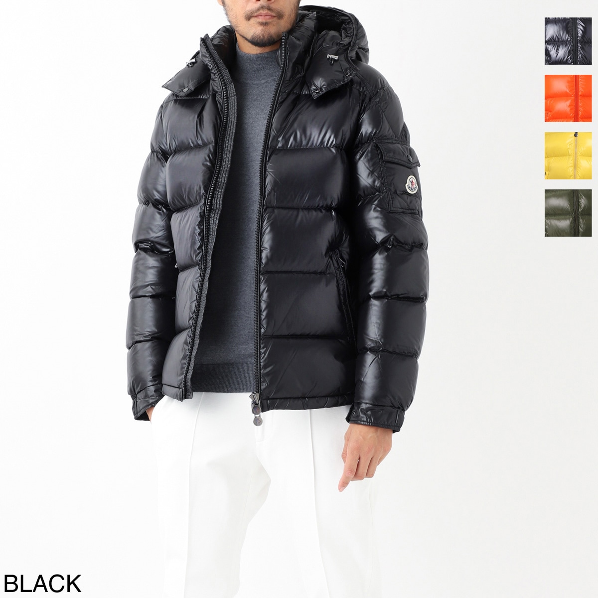 MONCLER モンクレール MAYA Black Moncler Maya Hooded Short Down Jacket - Short Down
