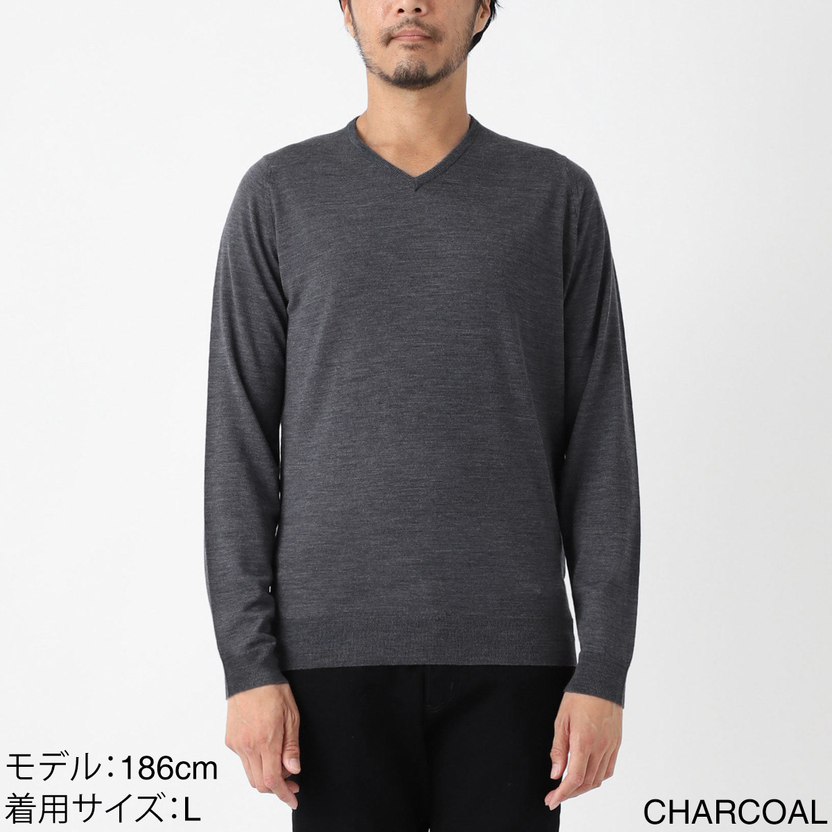 JOHN SMEDLEY カーキ Sサイズ Vネック JOHN SMEDLEY｜ジョンスメドレー日本公式