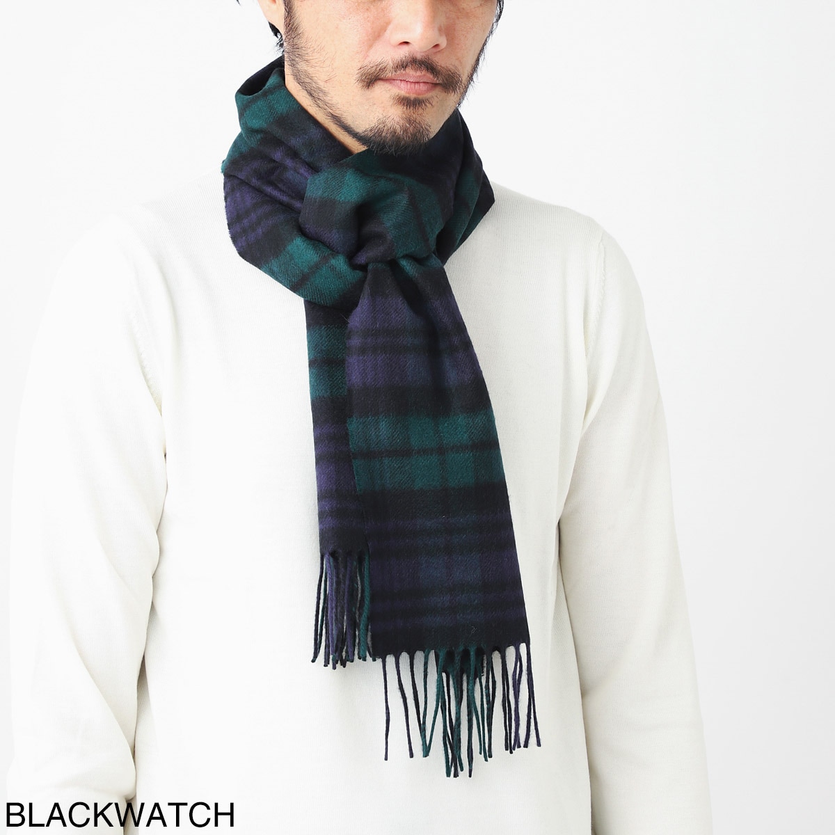 JOHNSTONS OF ELGIN ジョンストンズ カシミヤ100％ マフラー | メンズ