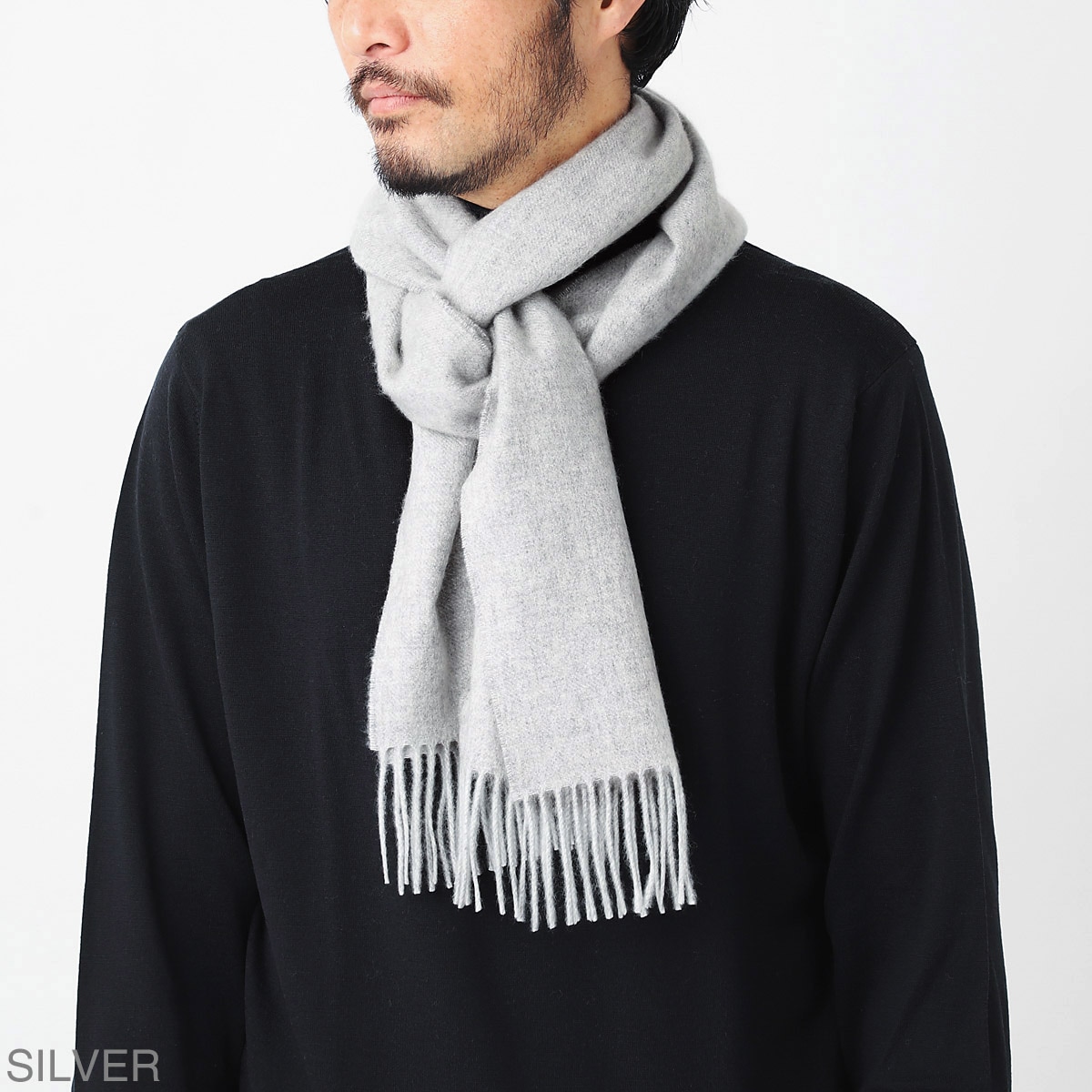 JOHNSTONS OF ELGIN ジョンストンズ カシミヤ100％ マフラー | メンズ