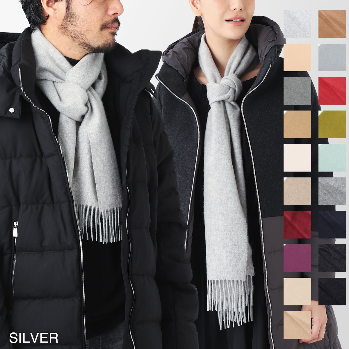 JOHNSTONS OF ELGIN ジョンストンズ カシミヤ100％ マフラー | メンズ