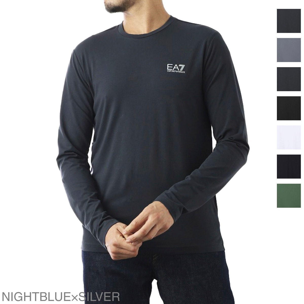 EA7 EMPORIO ARMANI エンポリオアルマーニ クルーネック 長袖Tシャツ/EA7 LOGO TEE メンズ