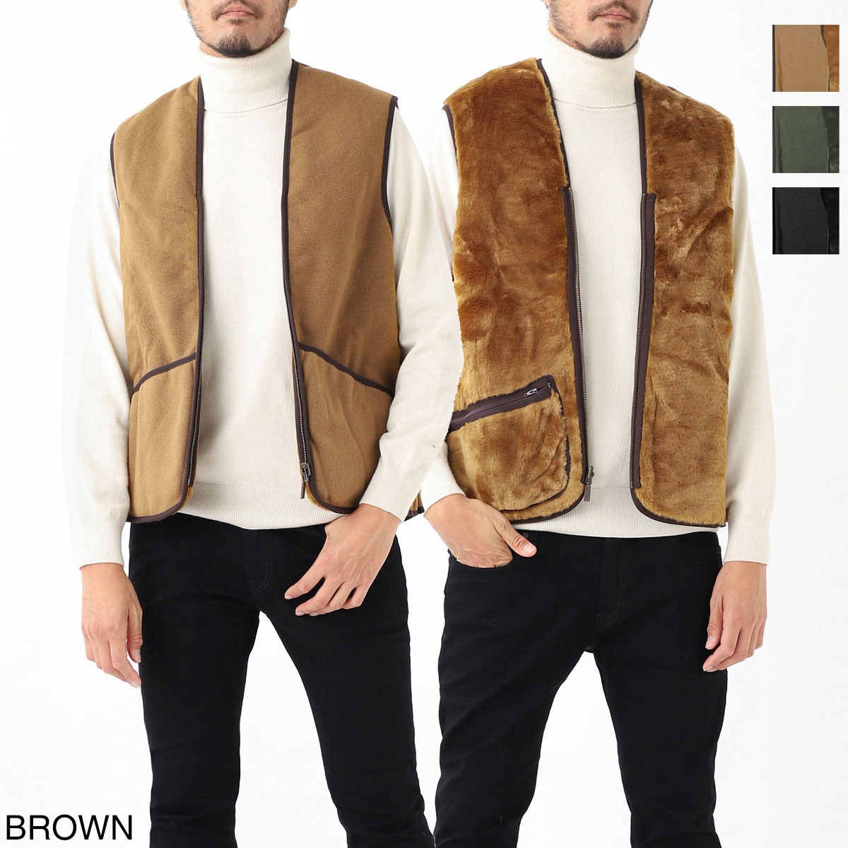 Barbour バブアー ベスト/ジレ/WARM PILE WAISTCOAT ZIP-IN LINER【大きいサイズあり】 メンズ