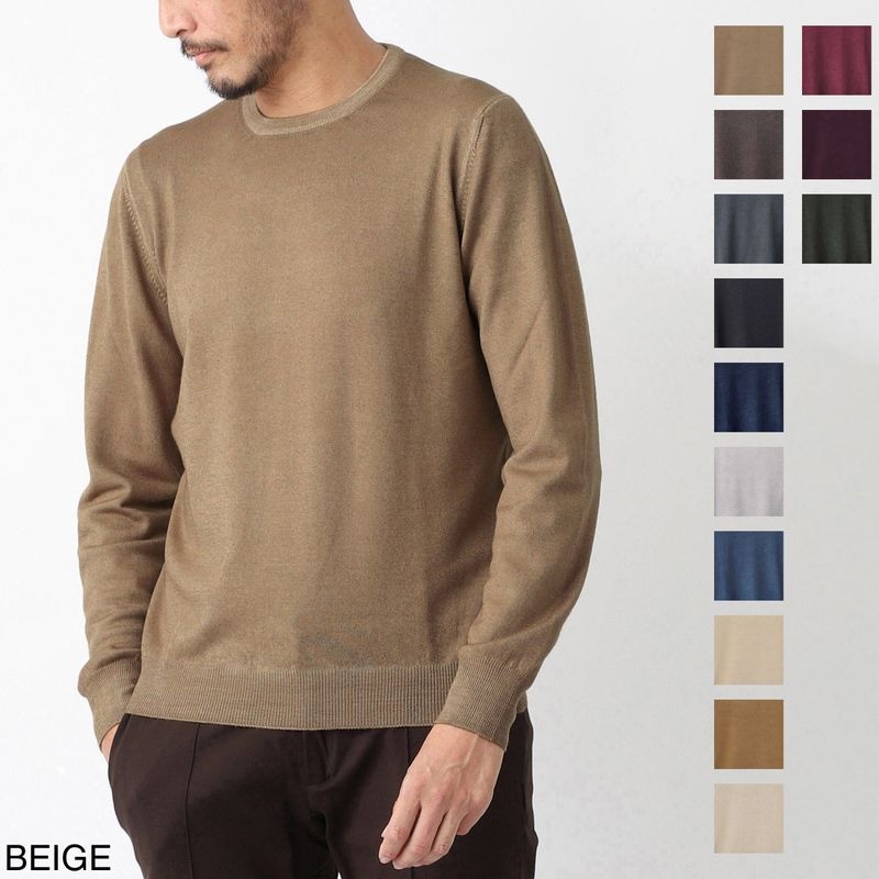 Gran Sasso グランサッソ クルーネックニット/PARICOLLO M/L VINTAGE【大きいサイズあり】 メンズ