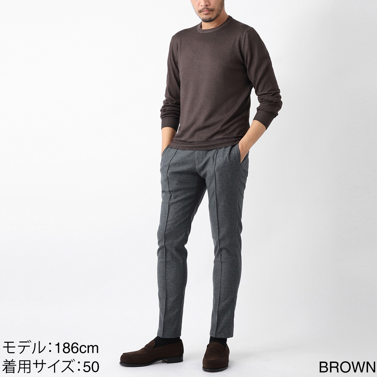 Gran Sasso グランサッソ クルーネックニット/PARICOLLO M/L VINTAGE【大きいサイズあり】 メンズ