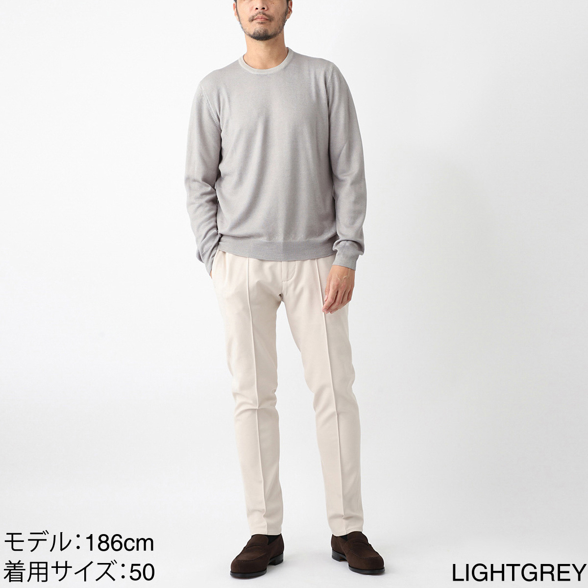 [あす着] グランサッソ Gran Sasso クルーネックニット メンズ PARICOLLO M/L Gran Sasso グランサッソ クルーネックニット/PARICOLLO M/L VINTAGE
