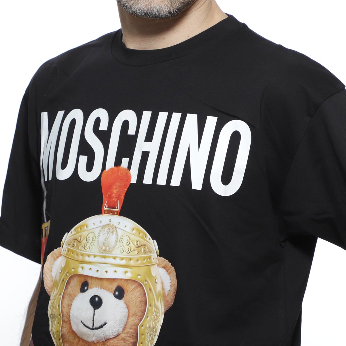アウトレット】【ラスト1点】MOSCHINO モスキーノ クルーネック T 標準保証 2017ss MOSCHINO teddy モスキーノ テディTシャツ Tシャツ/カットソー(半袖/袖なし)