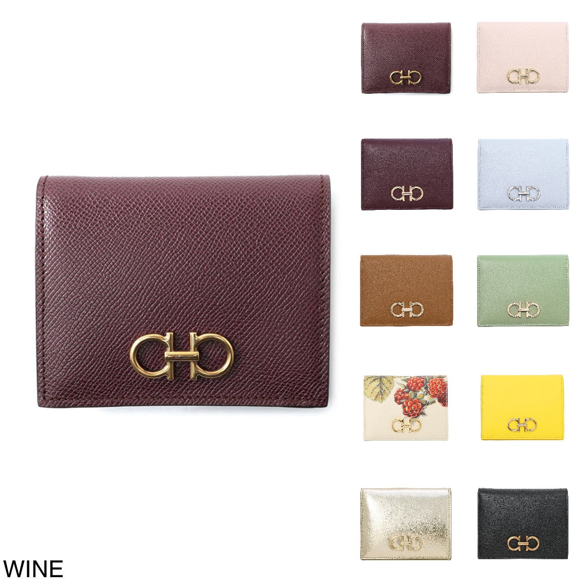 FERRAGAMO フェラガモ 2つ折り財布 小銭入れ付き レディース