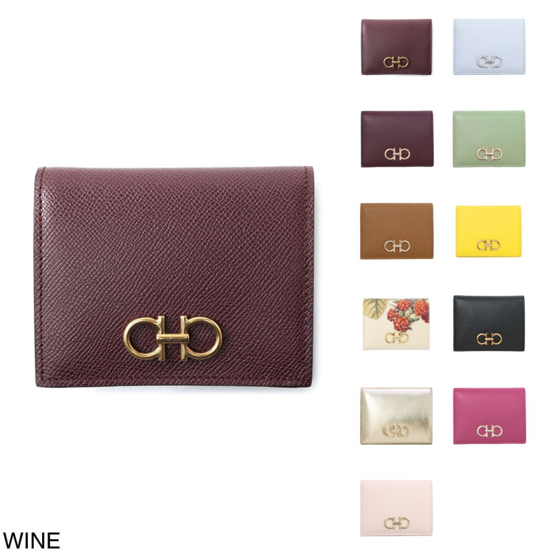 FERRAGAMO フェラガモ 2つ折り財布 小銭入れ付き レディース