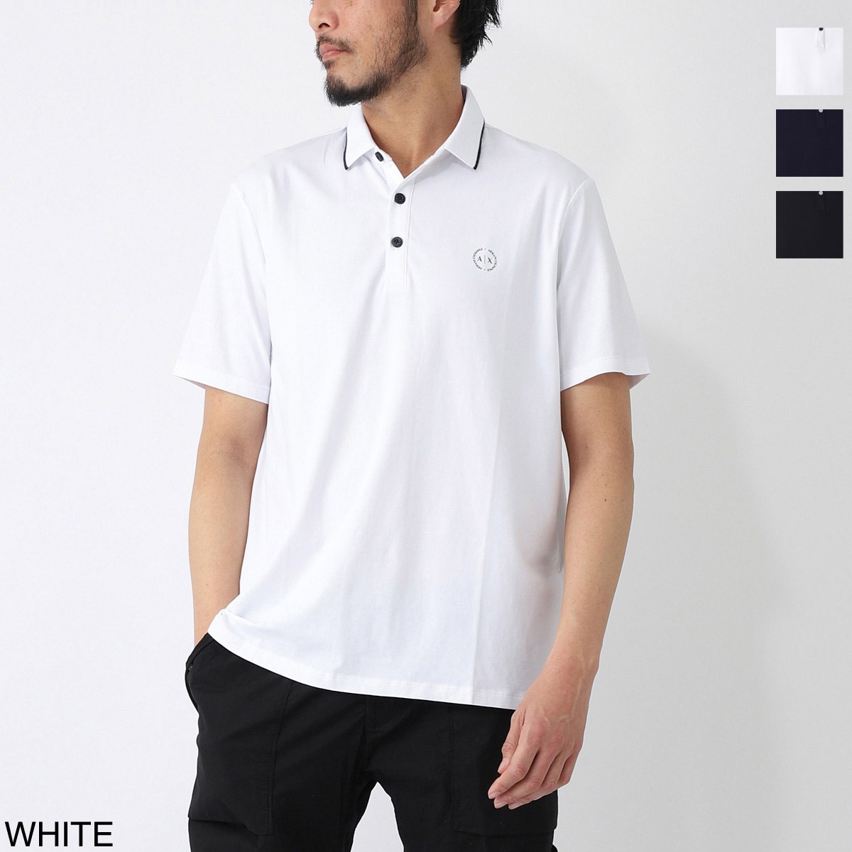 ARMANI EXCHANGE アルマーニエクスチェンジ ポロシャツ/POLO SHIRT WITH CONTRAST DETAILS メンズ