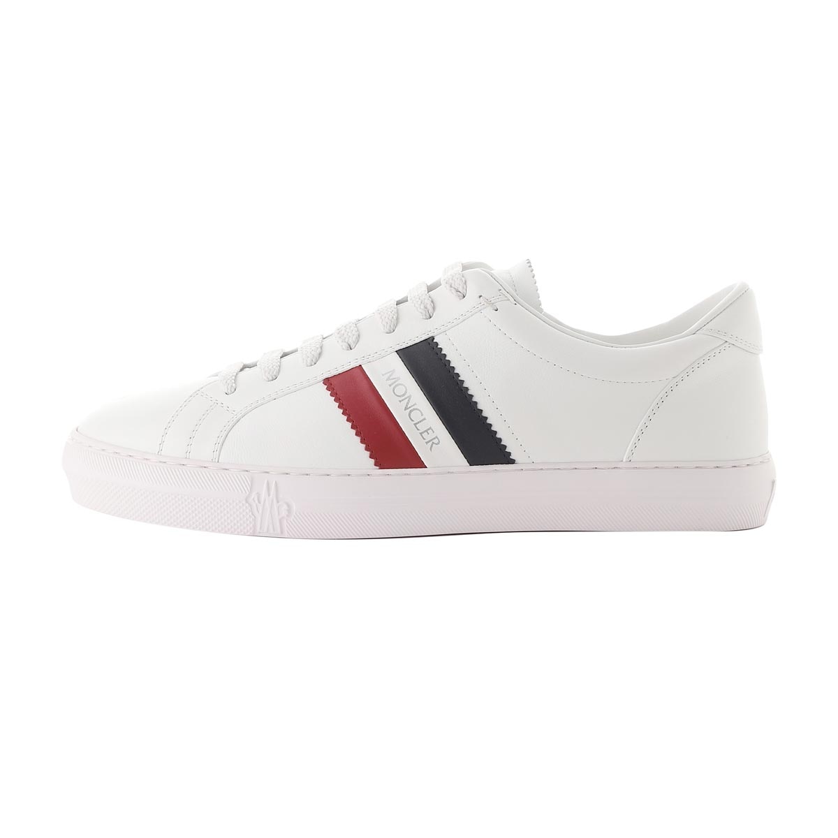 極美品■モンクレール　NEW MONACO　スニーカー　トリコロール　ホワイト MONCLER モンクレール スニーカー/NEW MONACO【大きいサイズあり